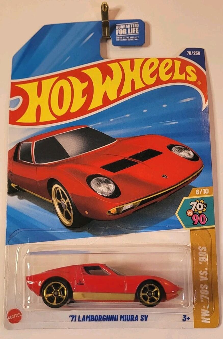 2025 Hot Wheels (70s VS 90s) 6/10 1971 Lamborghini Miura SV 78/250